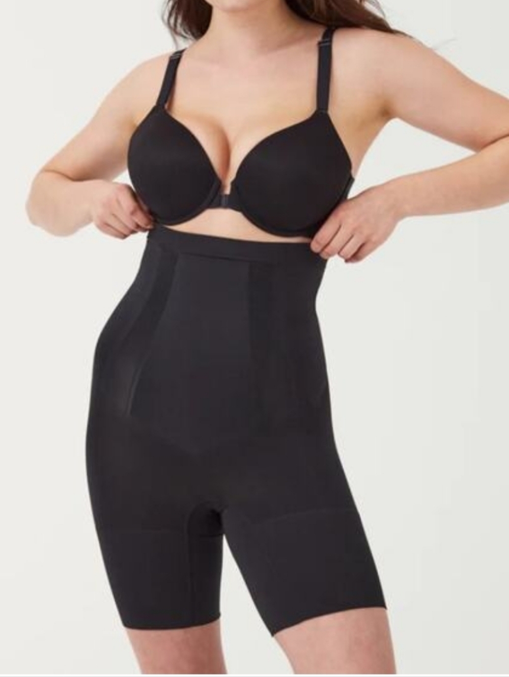 SPANX OnCore SpanxSculpt Black High Waisted Shorts Shaper Shapewear Size L